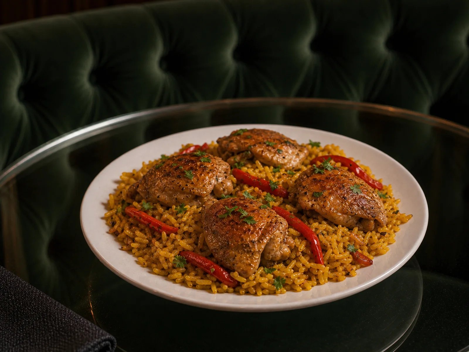 Saffron Chicken Rice Skillet