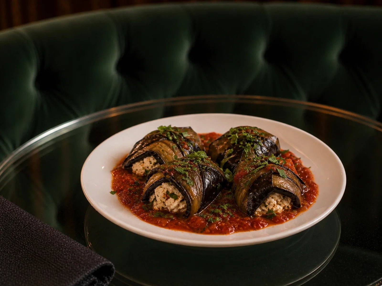 Curd Eggplant Parcels