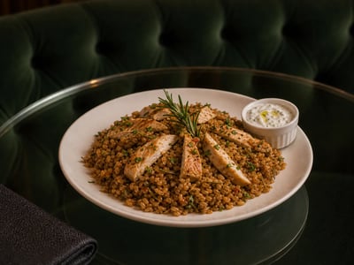 Biberiyeli Tavuklu Firik Pilavı