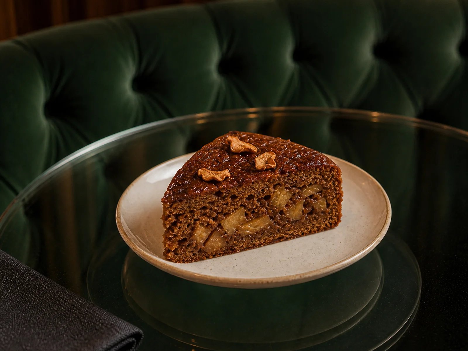 Molasses Cake with Dried Apple