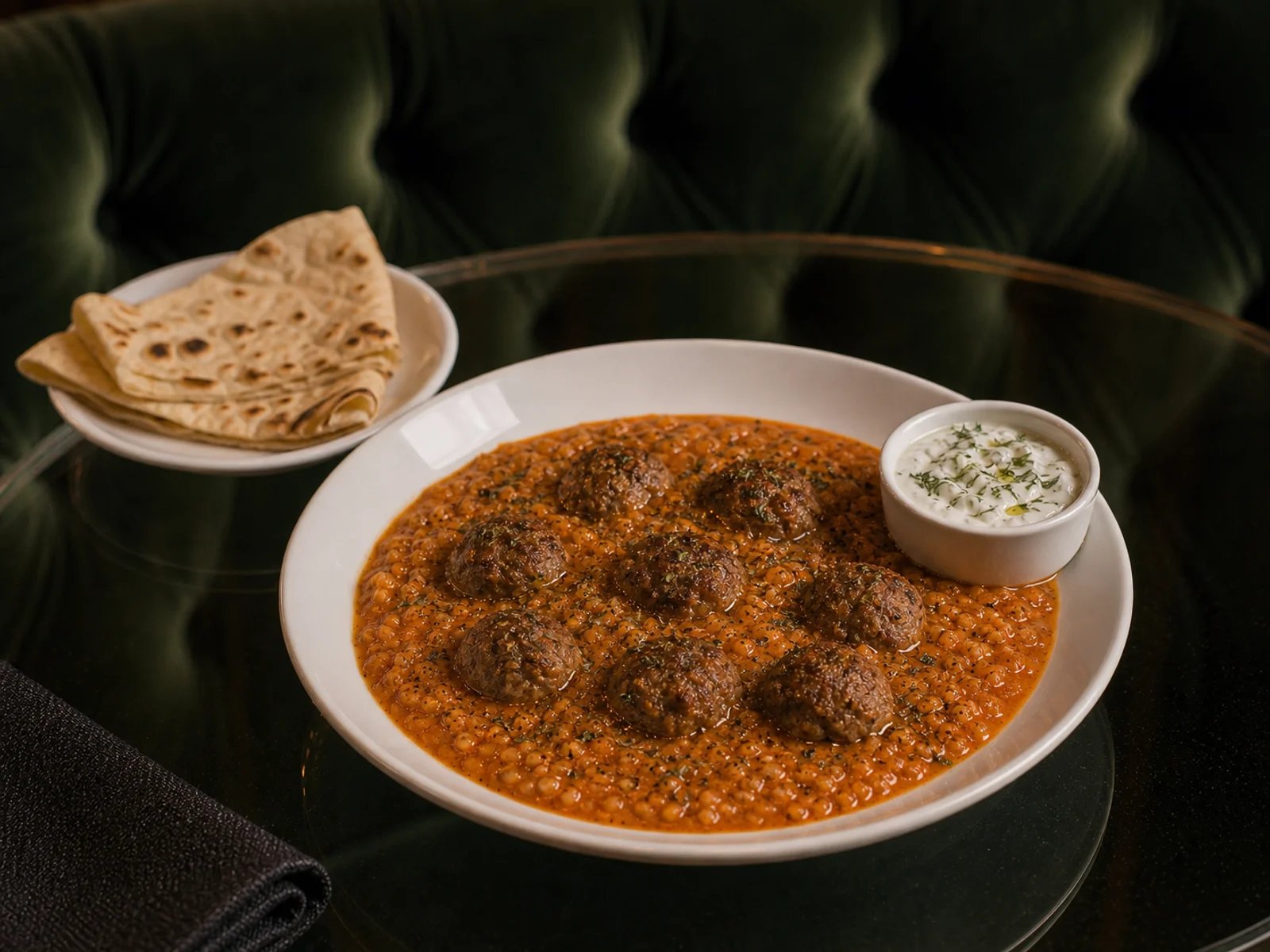 Skillet Meatballs with Tarhana Sauce