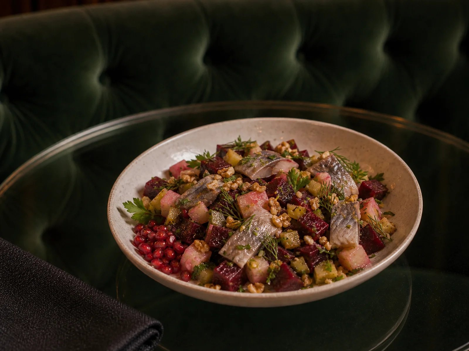 Vinegret Salad with Herring