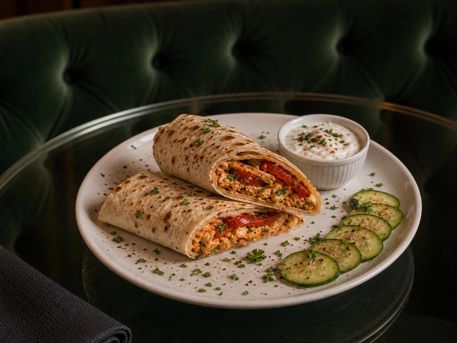 Wrap with Surk Cheese and Peppers