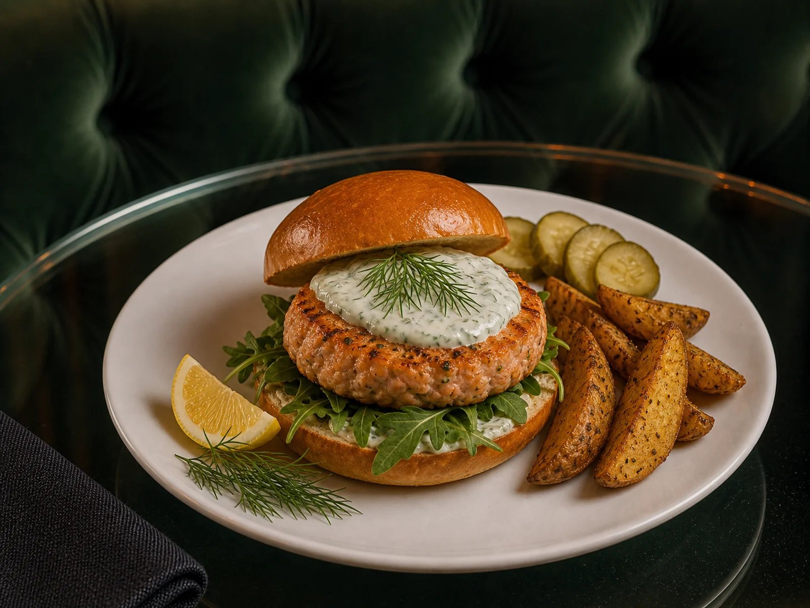 Dill Salmon Burger