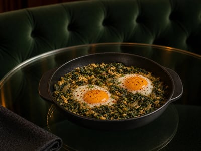 Yumurtalı Ispanak Kavurması