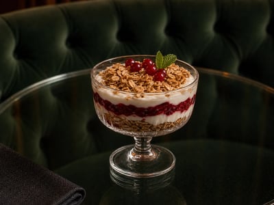 İsveç Lingonberry Yoğurt Parfe