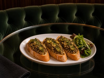 Fransız Mercimekli Hardallı Tartine