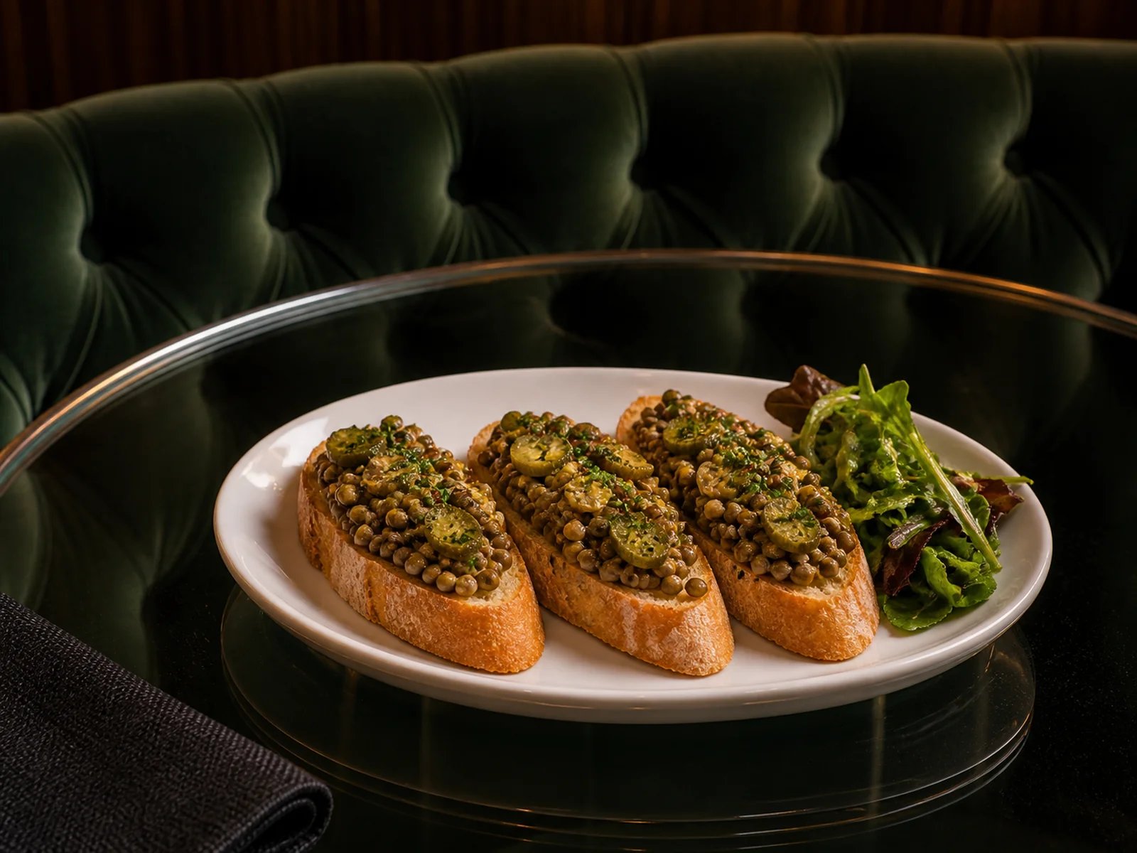 Lentil Mustard Tartine