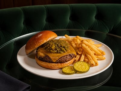 Green Chile Cheeseburger