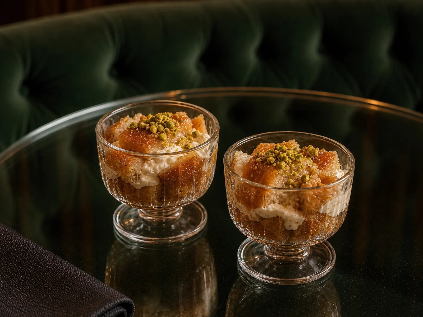 Afyon Kaymak Bread Kadayif Cups