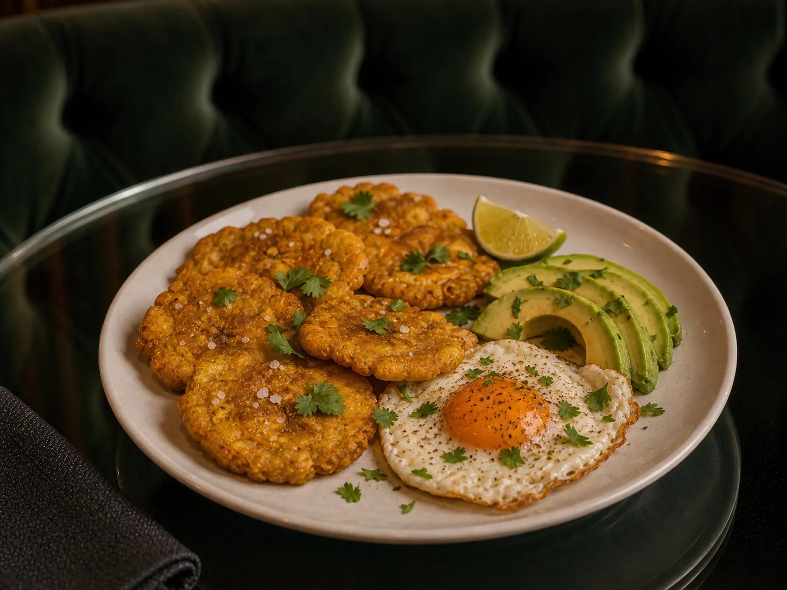 Tostones Breakfast Plate with Egg