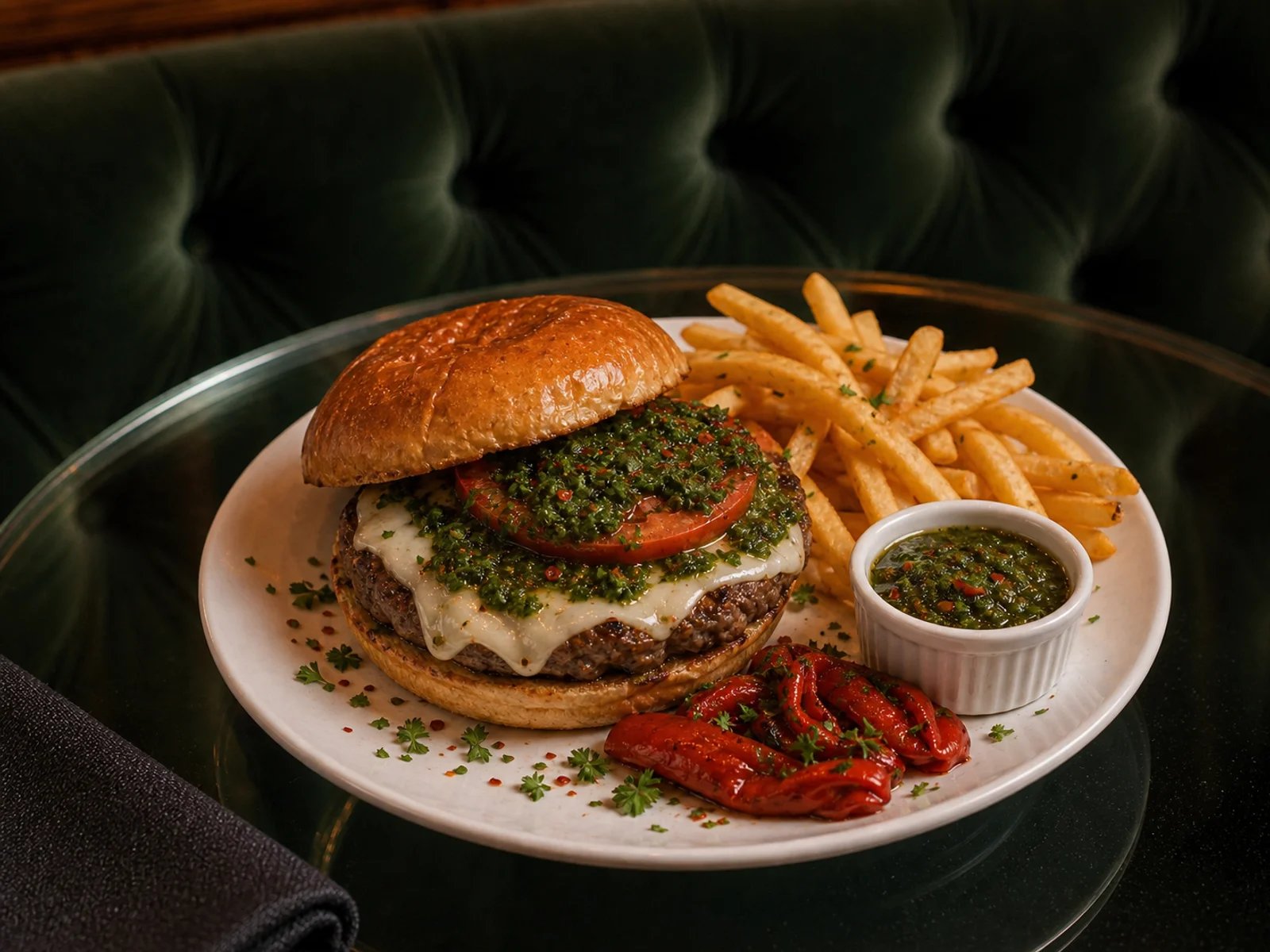 Chimichurri Beef Burger