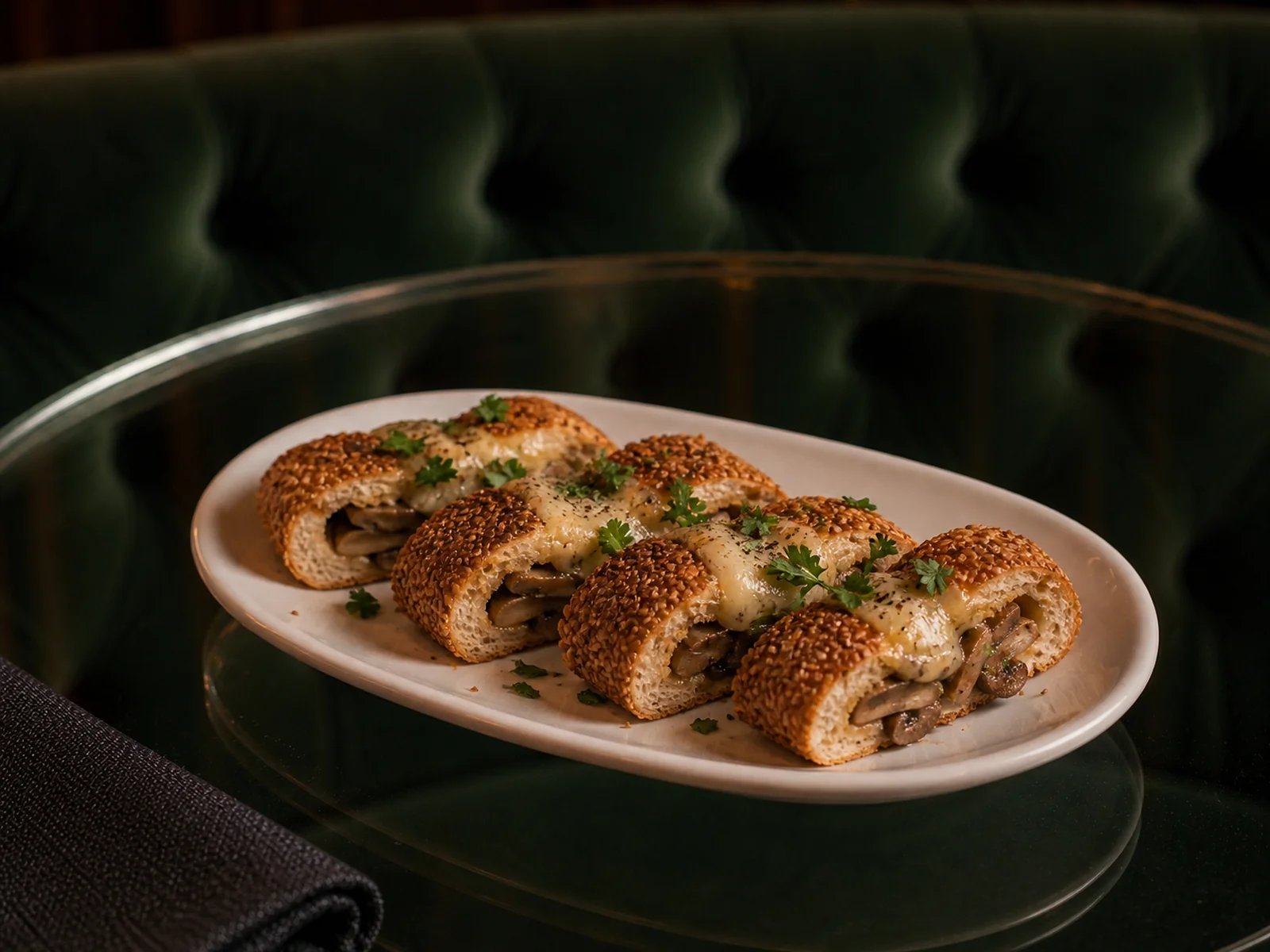 Balikesir Stuffed Simit with Mushrooms