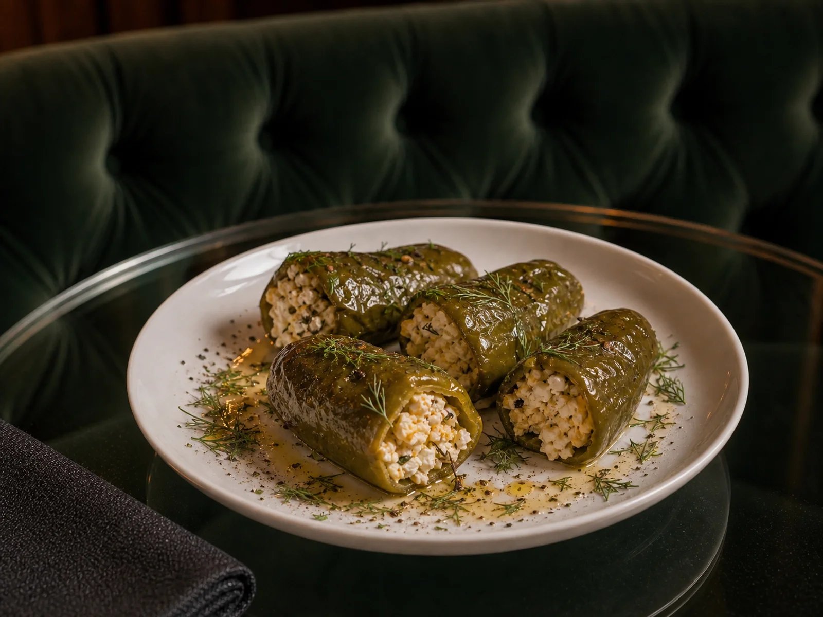 Sweet Peppers Stuffed with Curd Cheese