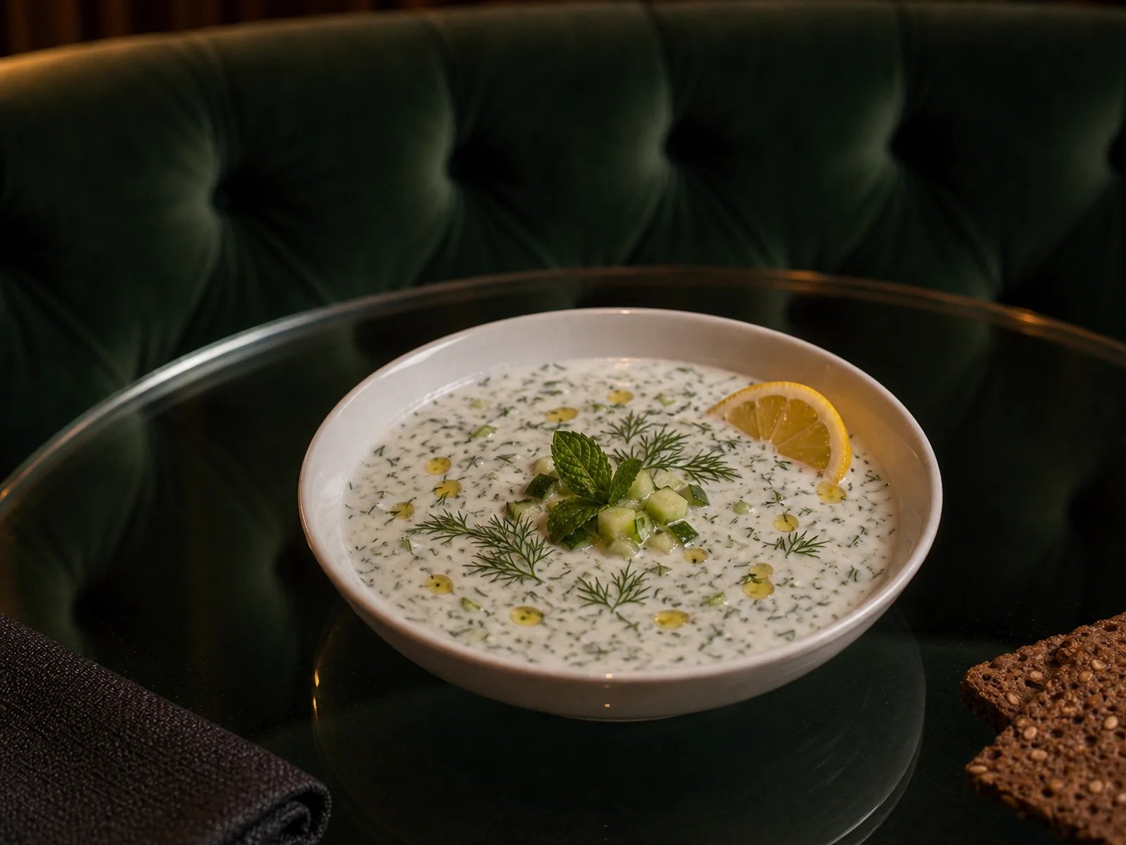 Swedish Cold Cucumber Soup with Dill