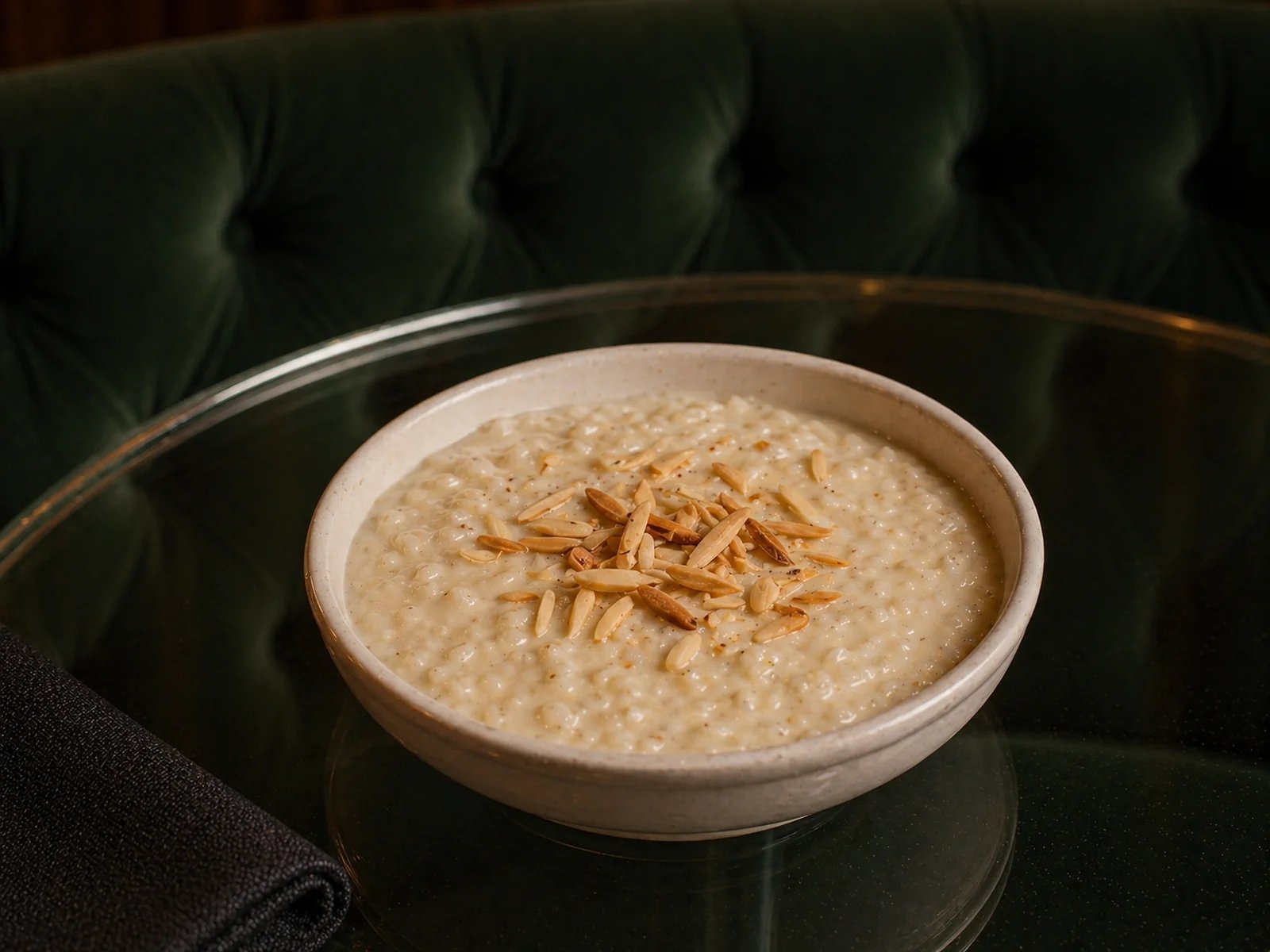 Cesme Mastic Rice Pudding with Almonds