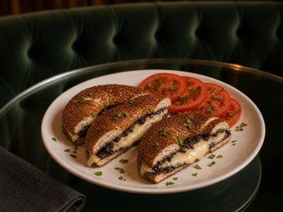 Zeytin Ezmeli Kaşarlı Simit Tostu