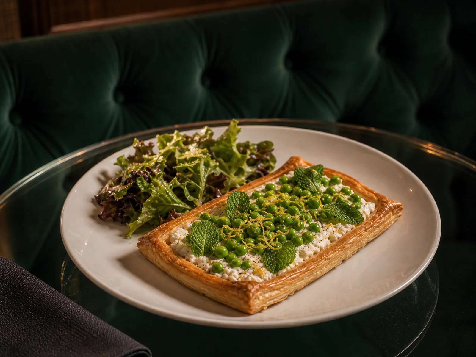 Erbsen-Minz-Tarte