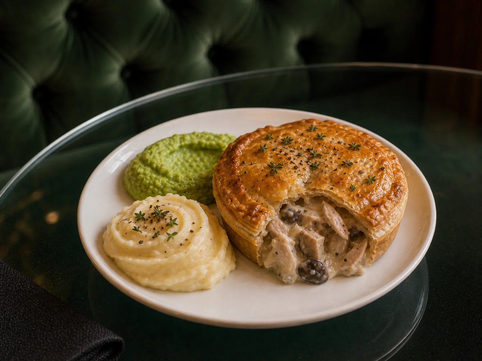 Chicken Mushroom Pie Skillet