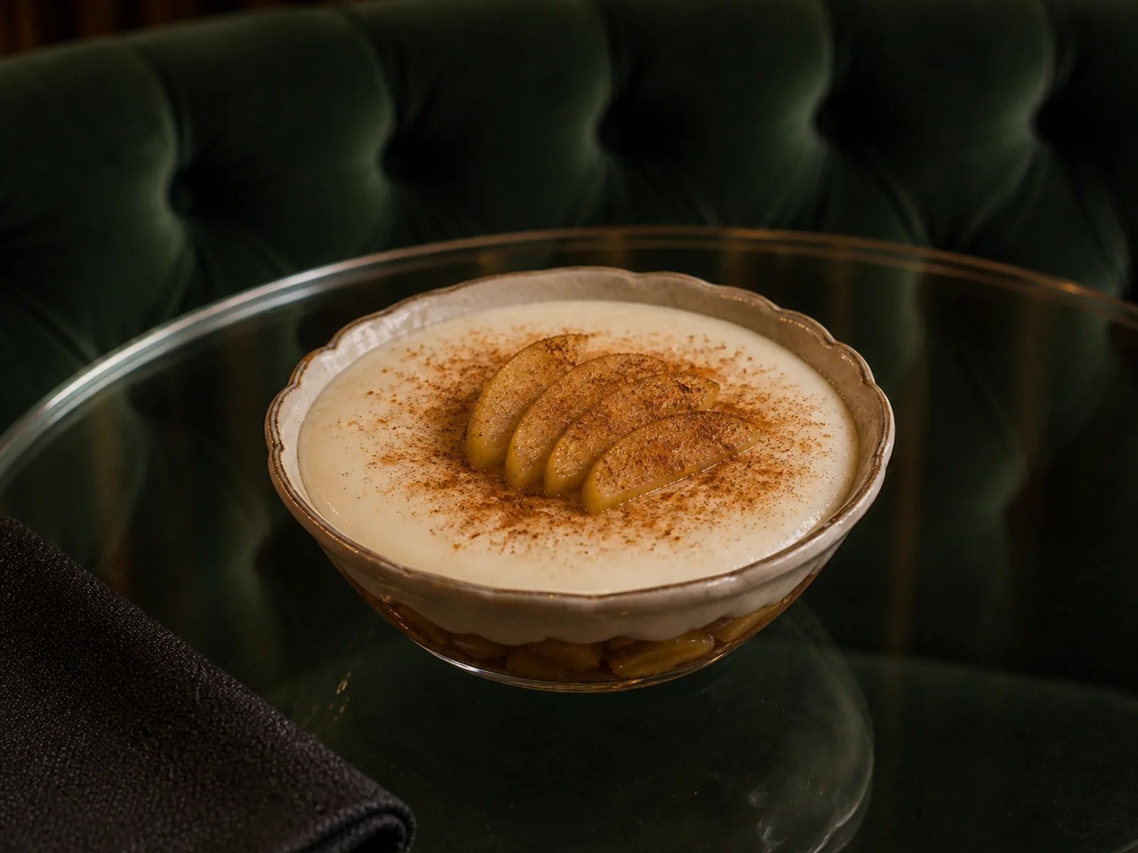 Apple Dessert with Milk Pudding