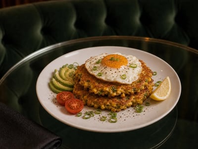 Avustralya Sweetcorn Fritter Stack