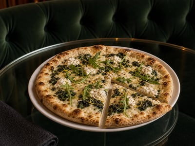 Ricotta Ispanaklı Pizza Bianca