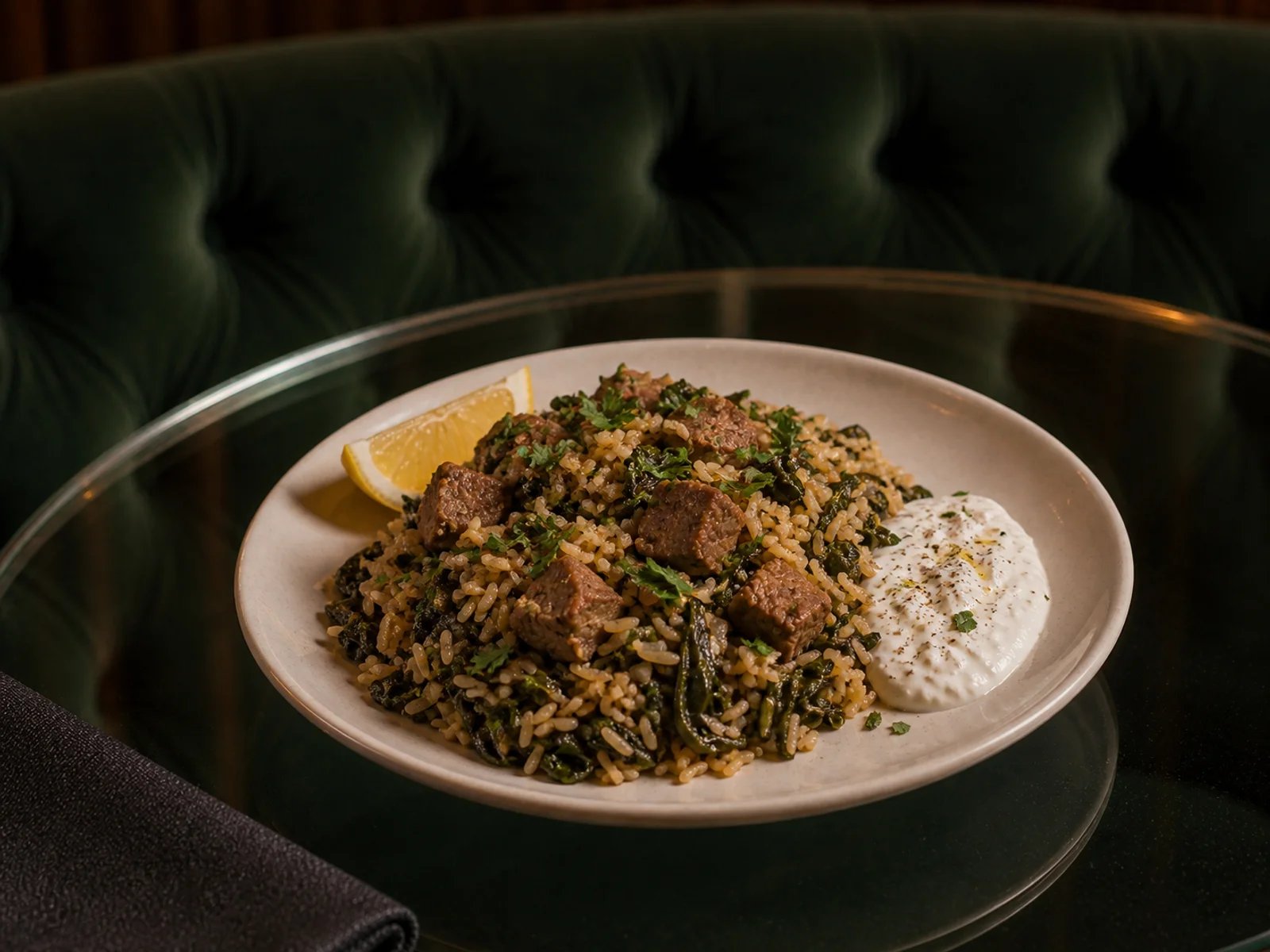 Lamb and Chard Dible
