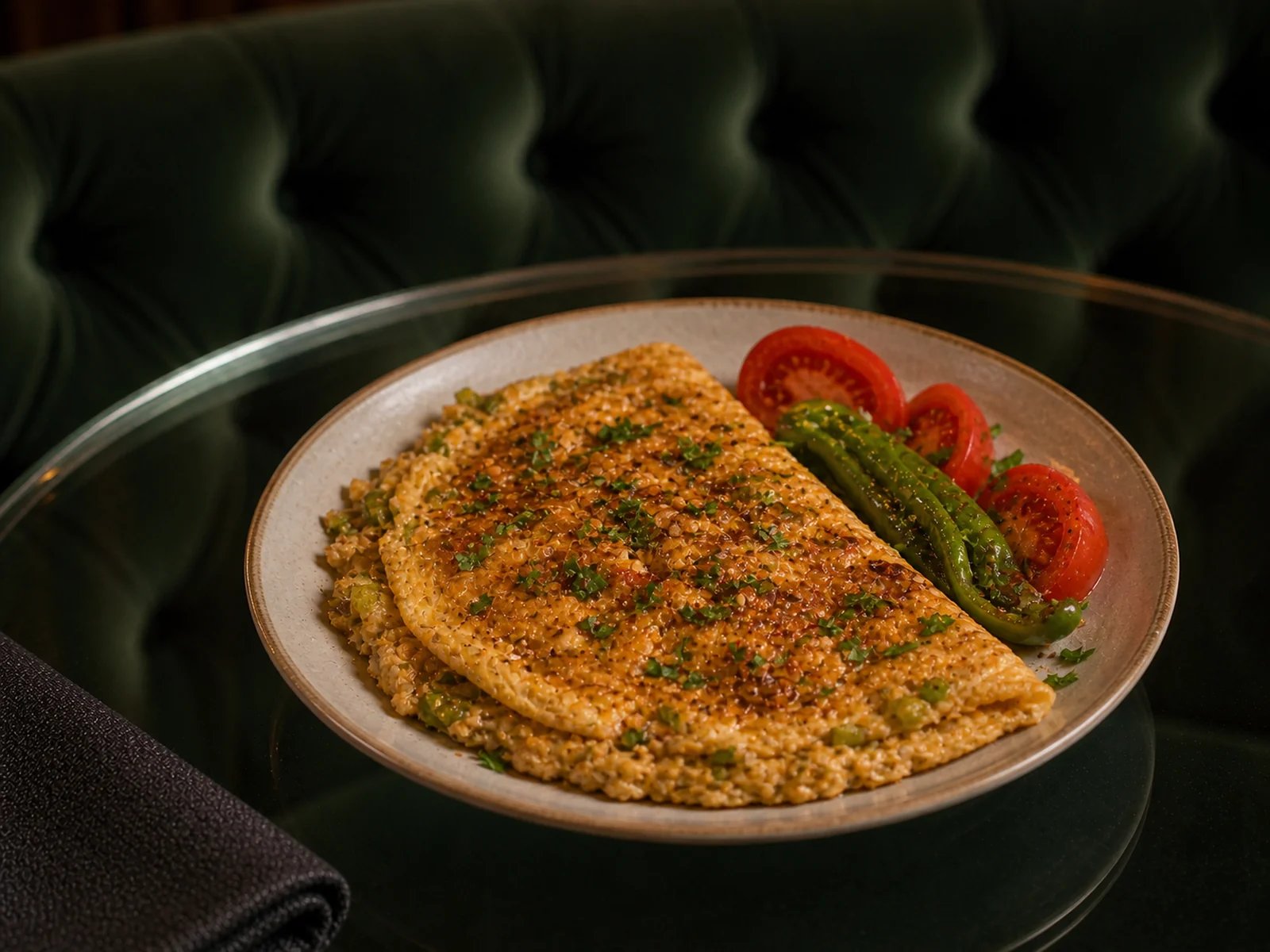 Adana Bulgur Omelet with Pepper