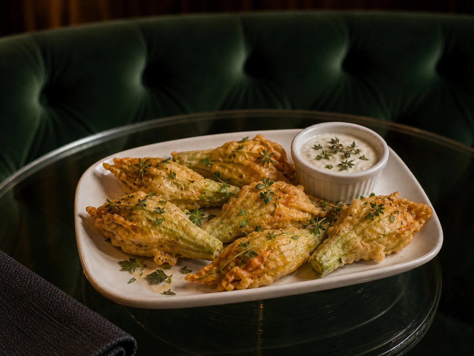 Mugla Thyme Zucchini Blossom Fritters