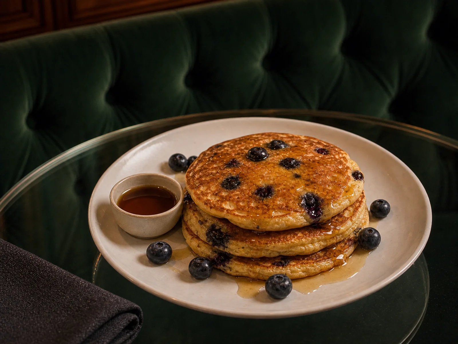 Cornmeal Blueberry Pancakes