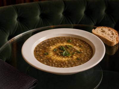 Tokat Mahlepli Yeşil Mercimek Çorbası
