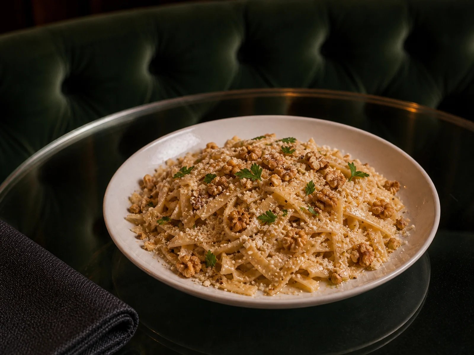 Bolu Noodles with Kes Cheese and Walnuts