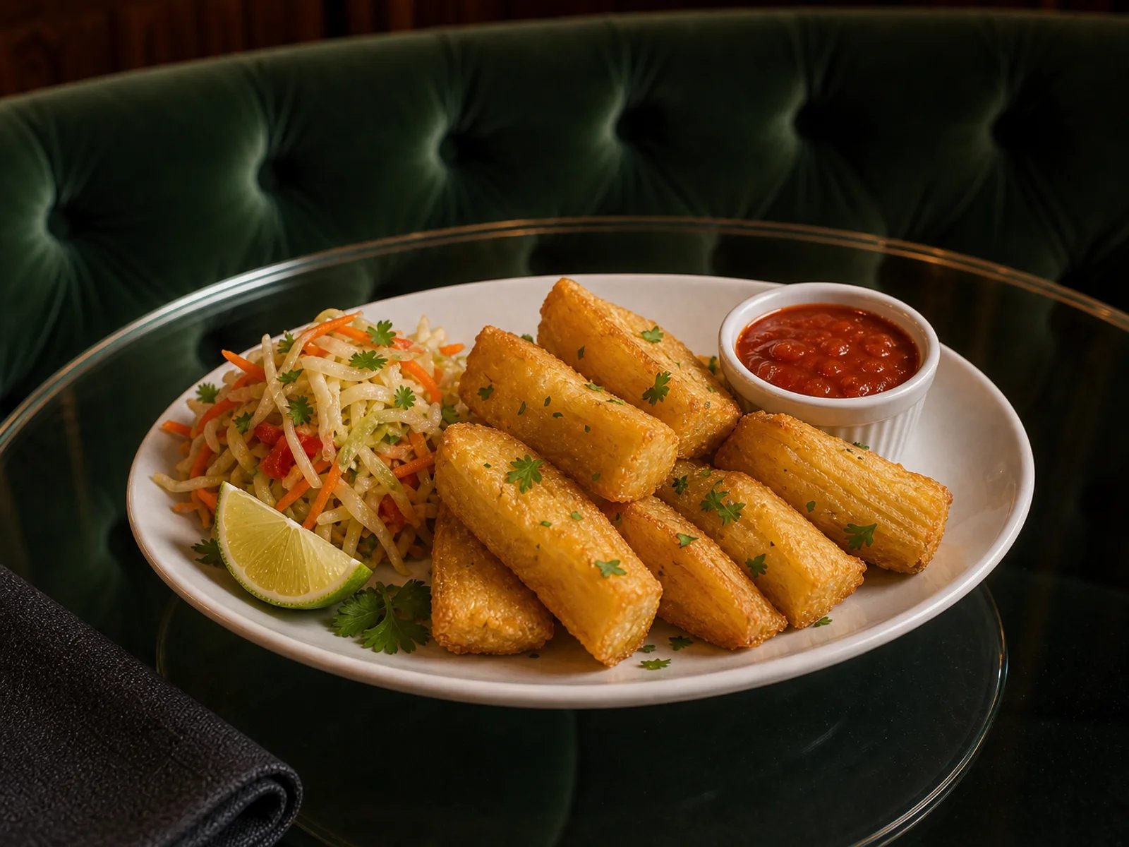 Yuca Frita Curtido