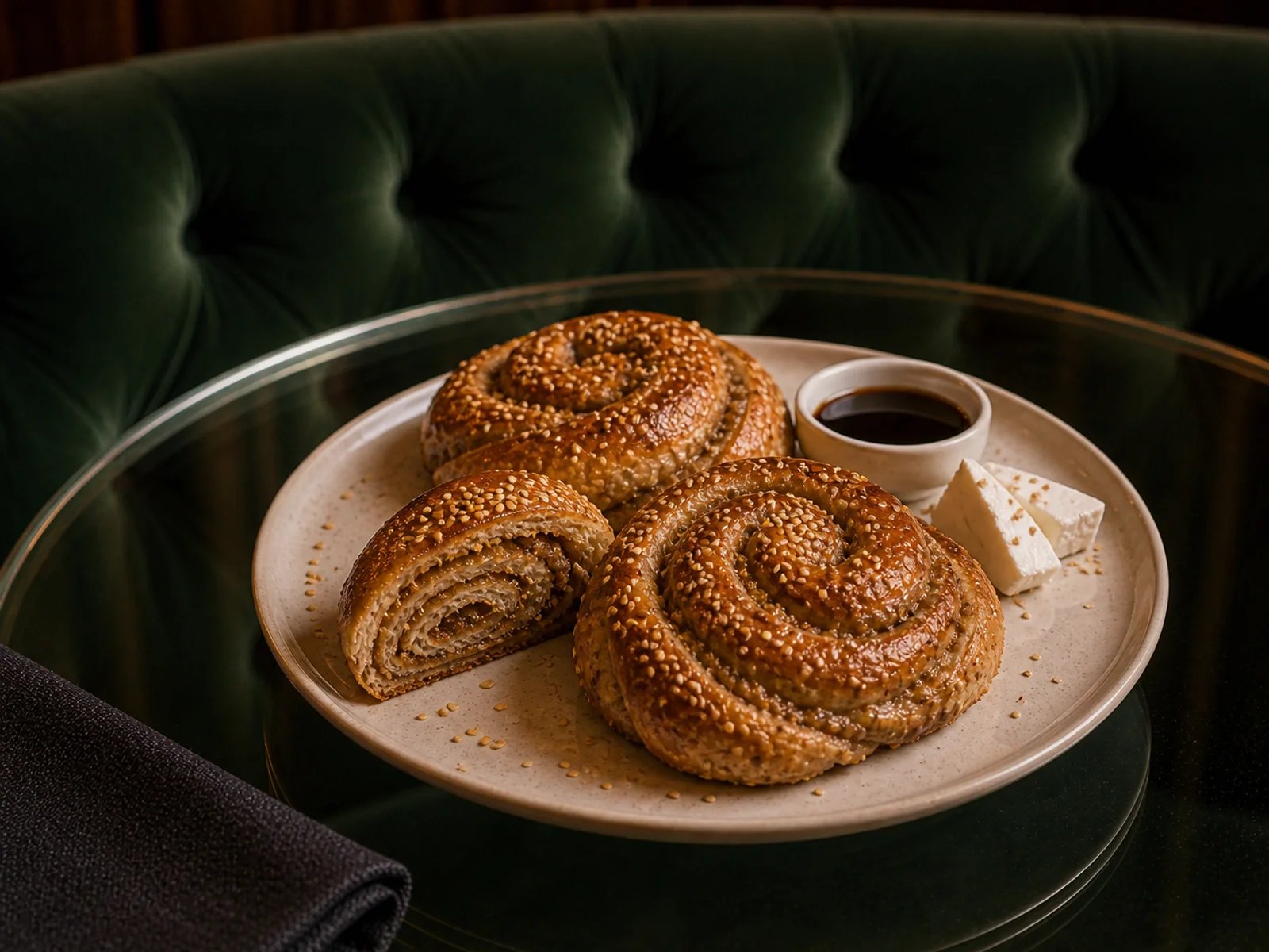 Brötchen mit Tahin und Sesam