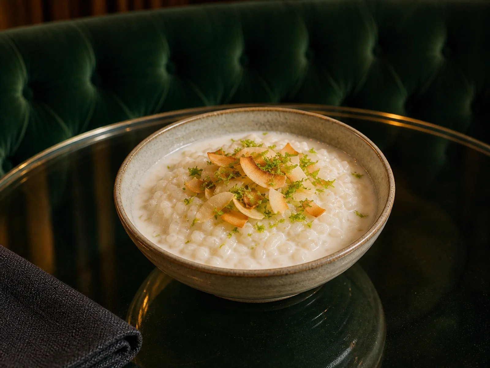 Vietnamese Coconut Lime Rice Pudding
