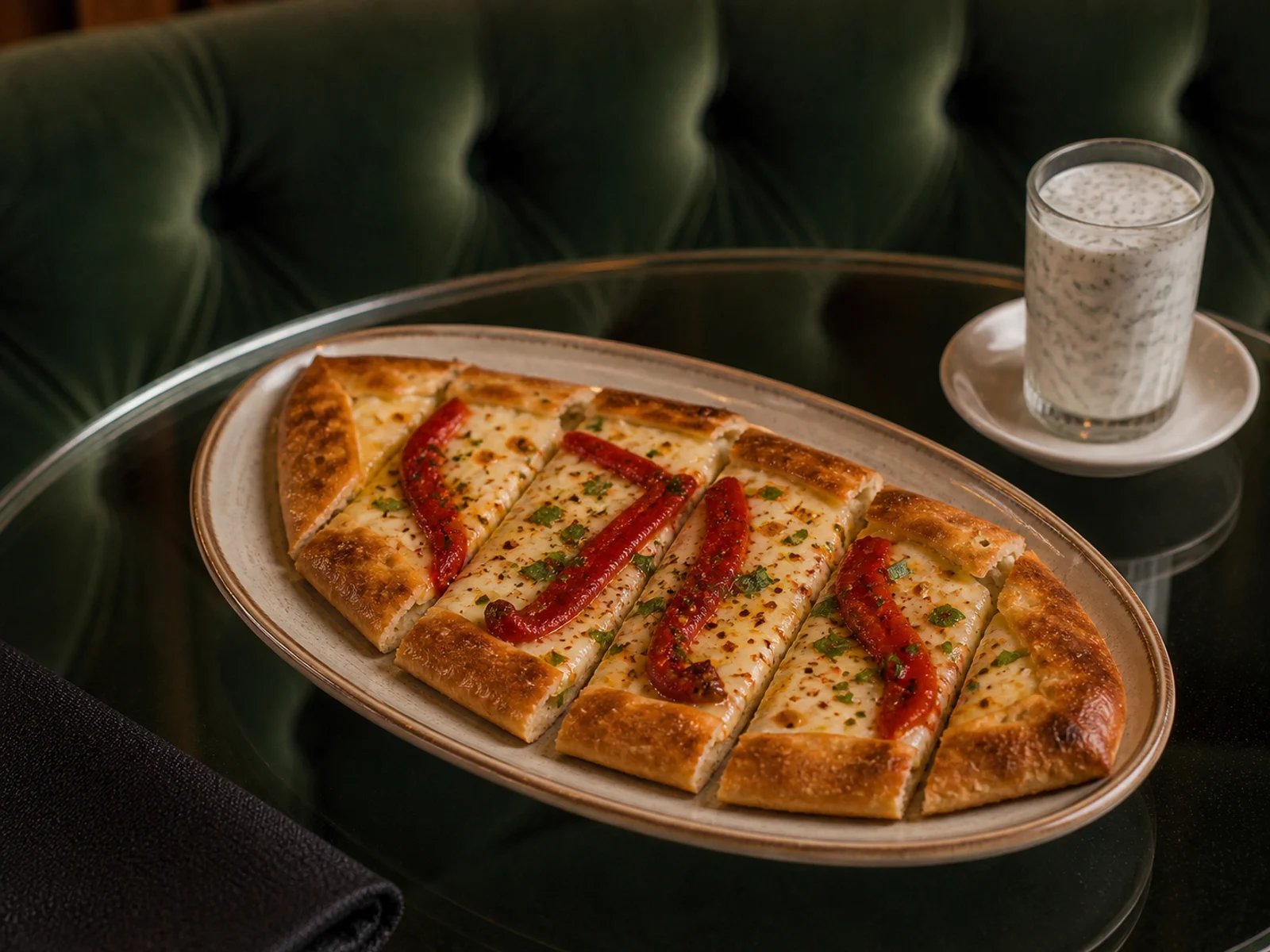 Pide with Cheese and Peppers