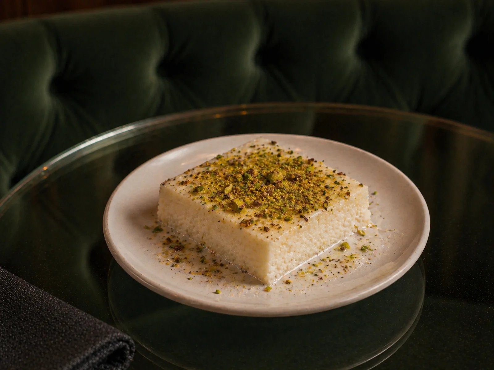 Kahramanmaras Milk Semolina Dessert with Pistachios