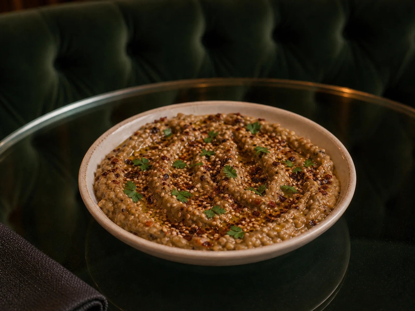 Eggplant Mash with Isot and Sesame