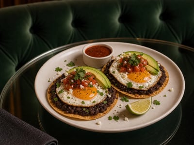 Siyah Fasulyeli Yumurta Tostada