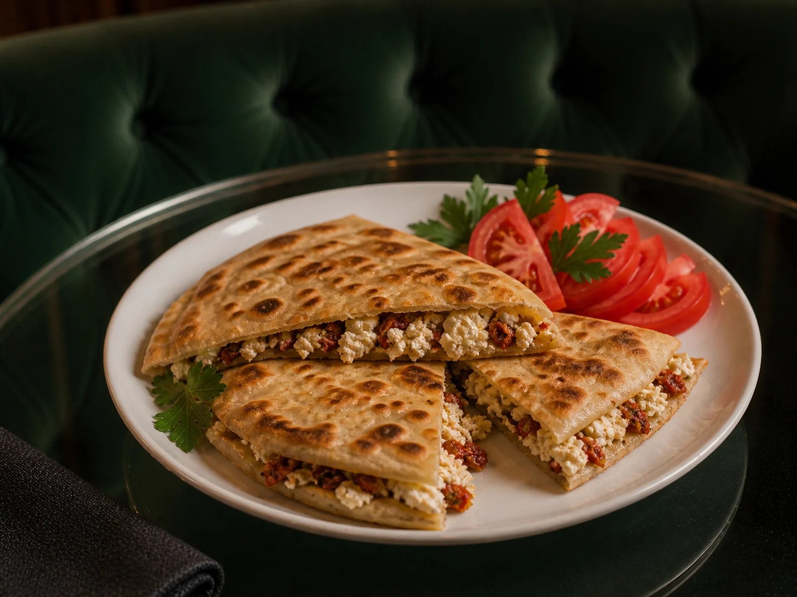 Şırnak Bazlama mit Lor und getrockneten Paprika
