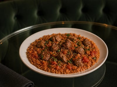 Kuzu Etli Domatesli Bulgur Tava