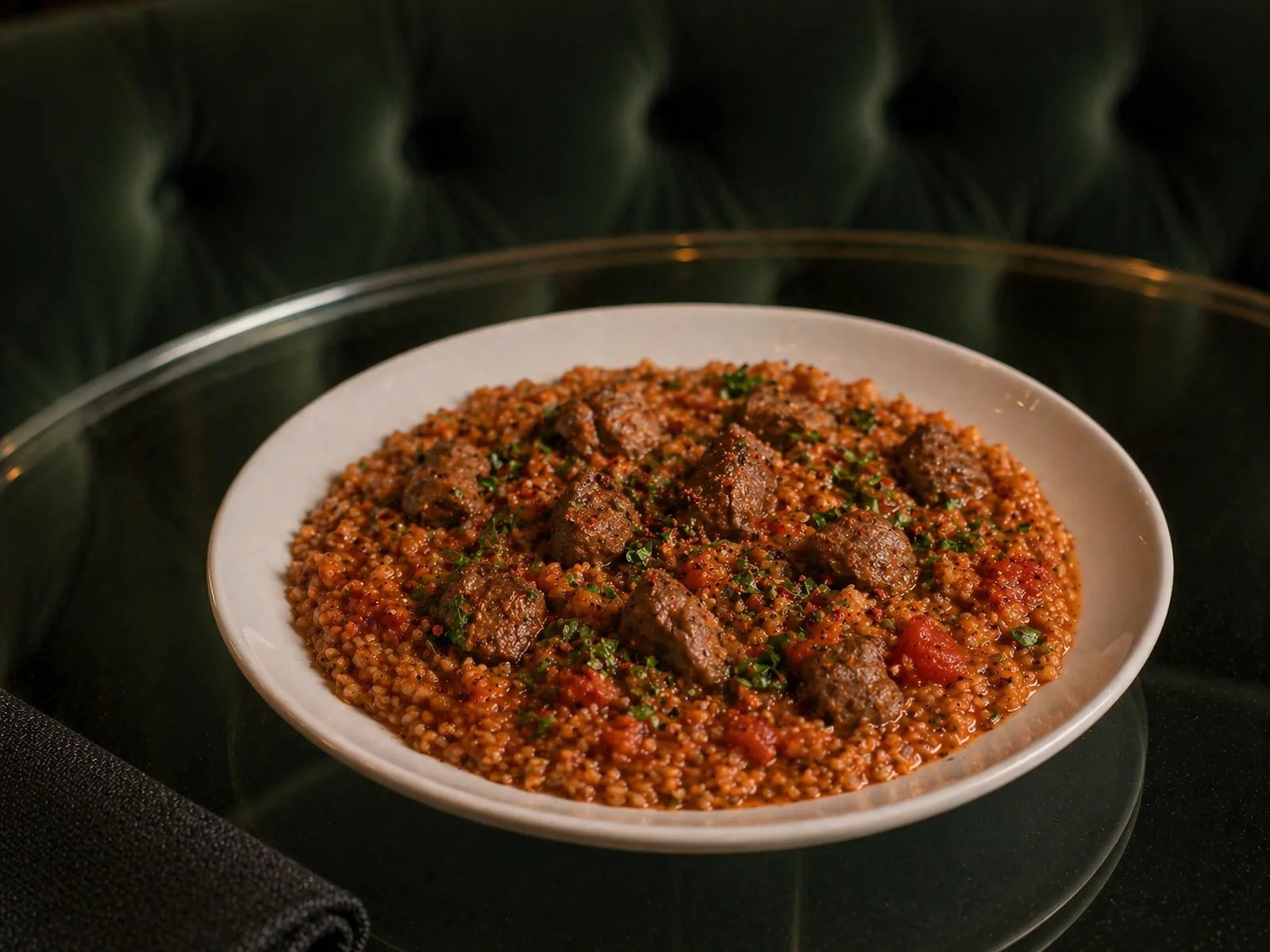Lamb Bulgur Skillet with Tomato
