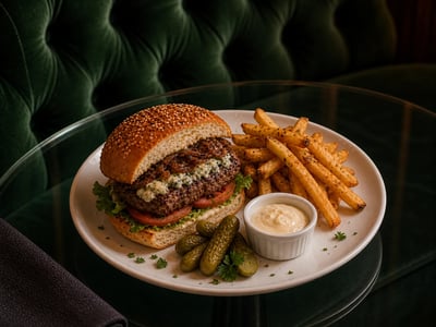 Mavi Peynirli Burger