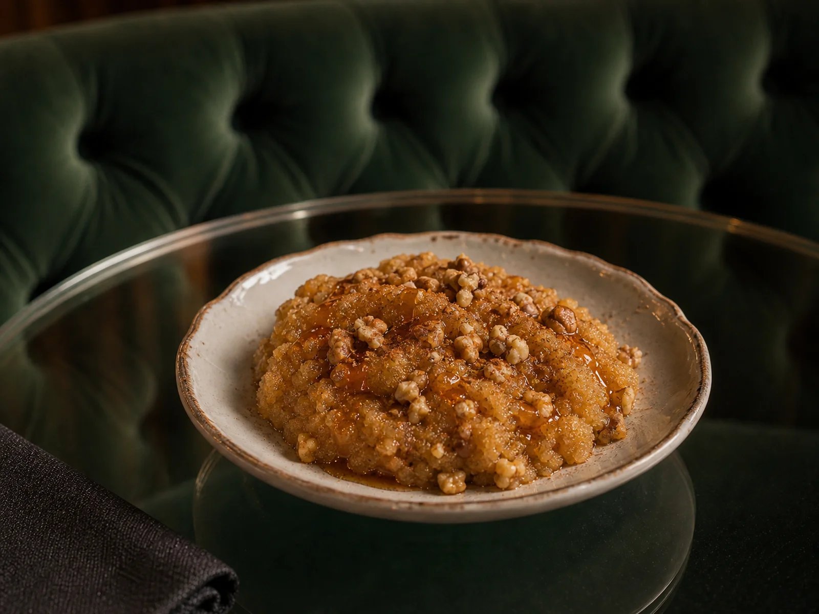 Cornmeal Halva with Walnuts