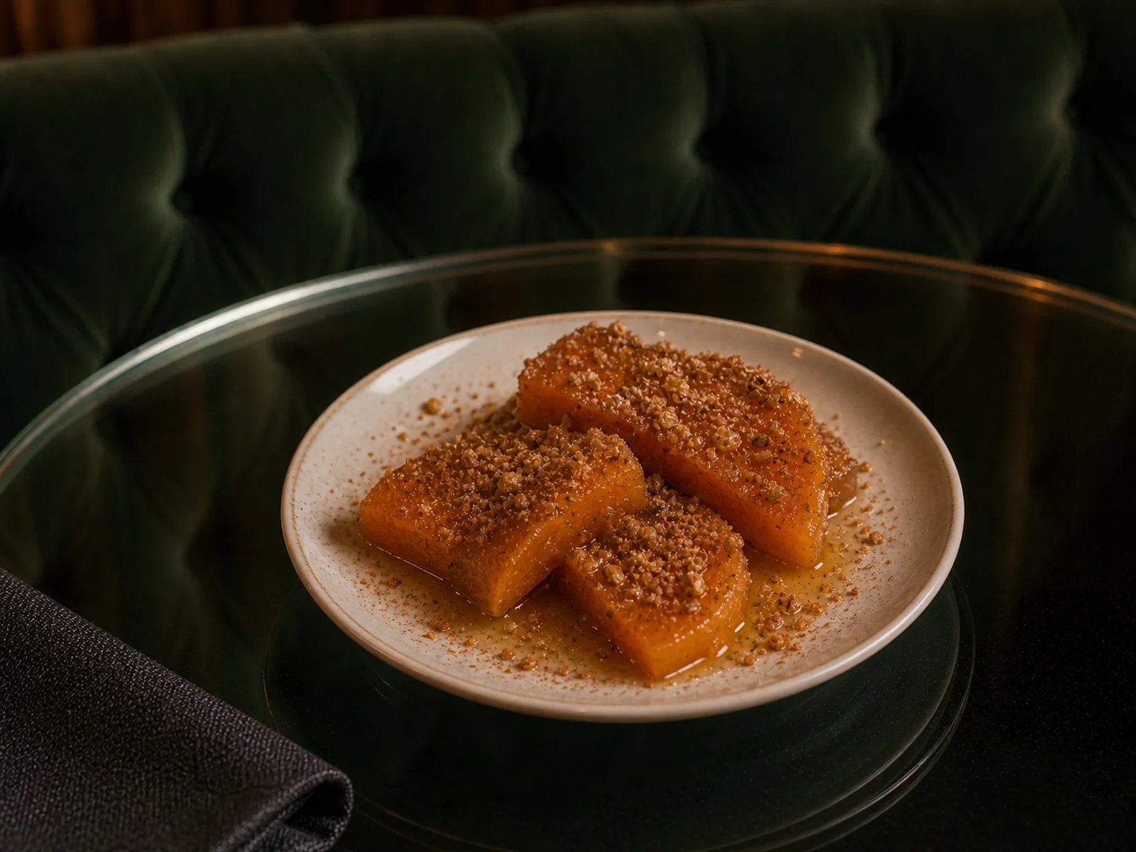 Denizli Pumpkin Dessert with Rye Crumbs