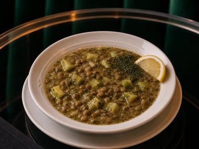 Kabaklı Yeşil Mercimek Çorbası