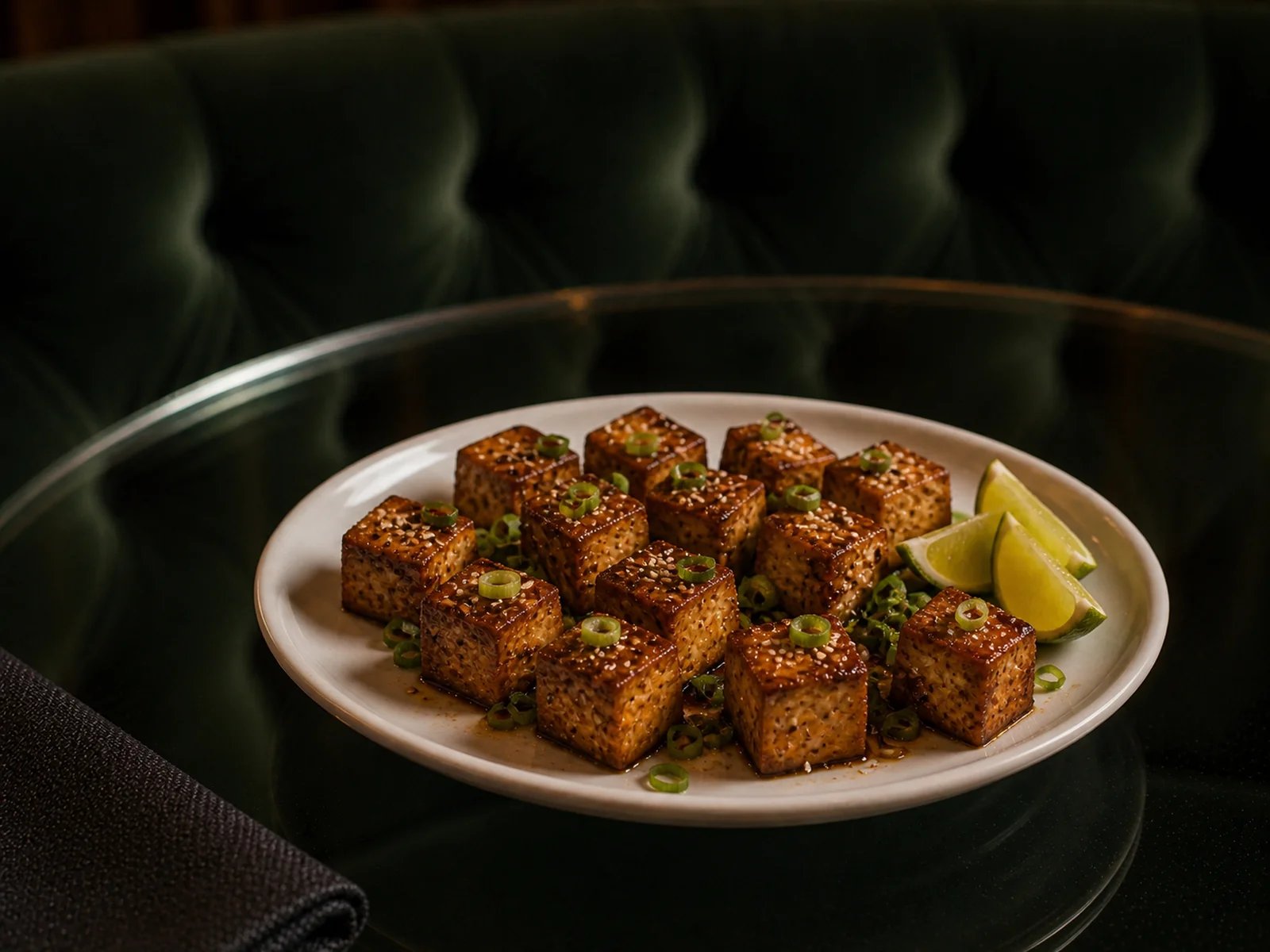 Spiced Baked Tofu Cubes