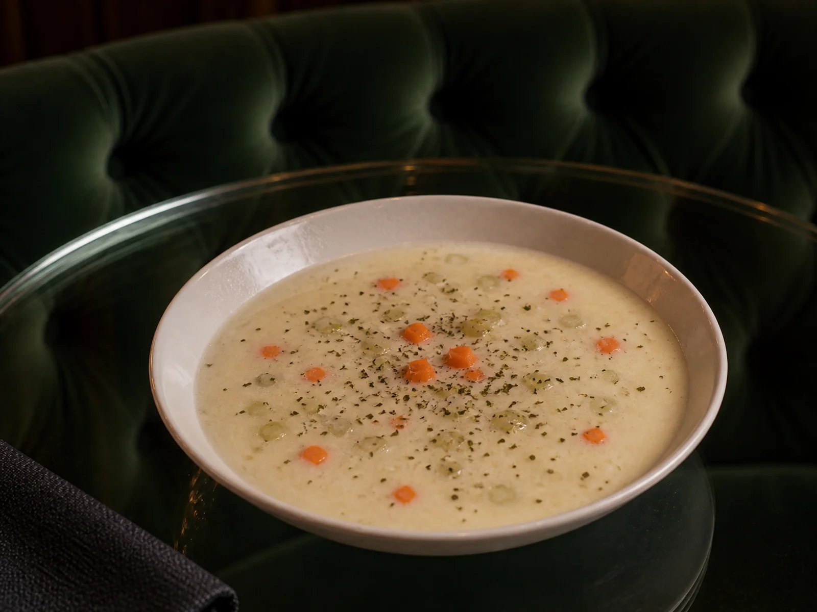 Joghurtsuppe mit Sellerie und Karotte