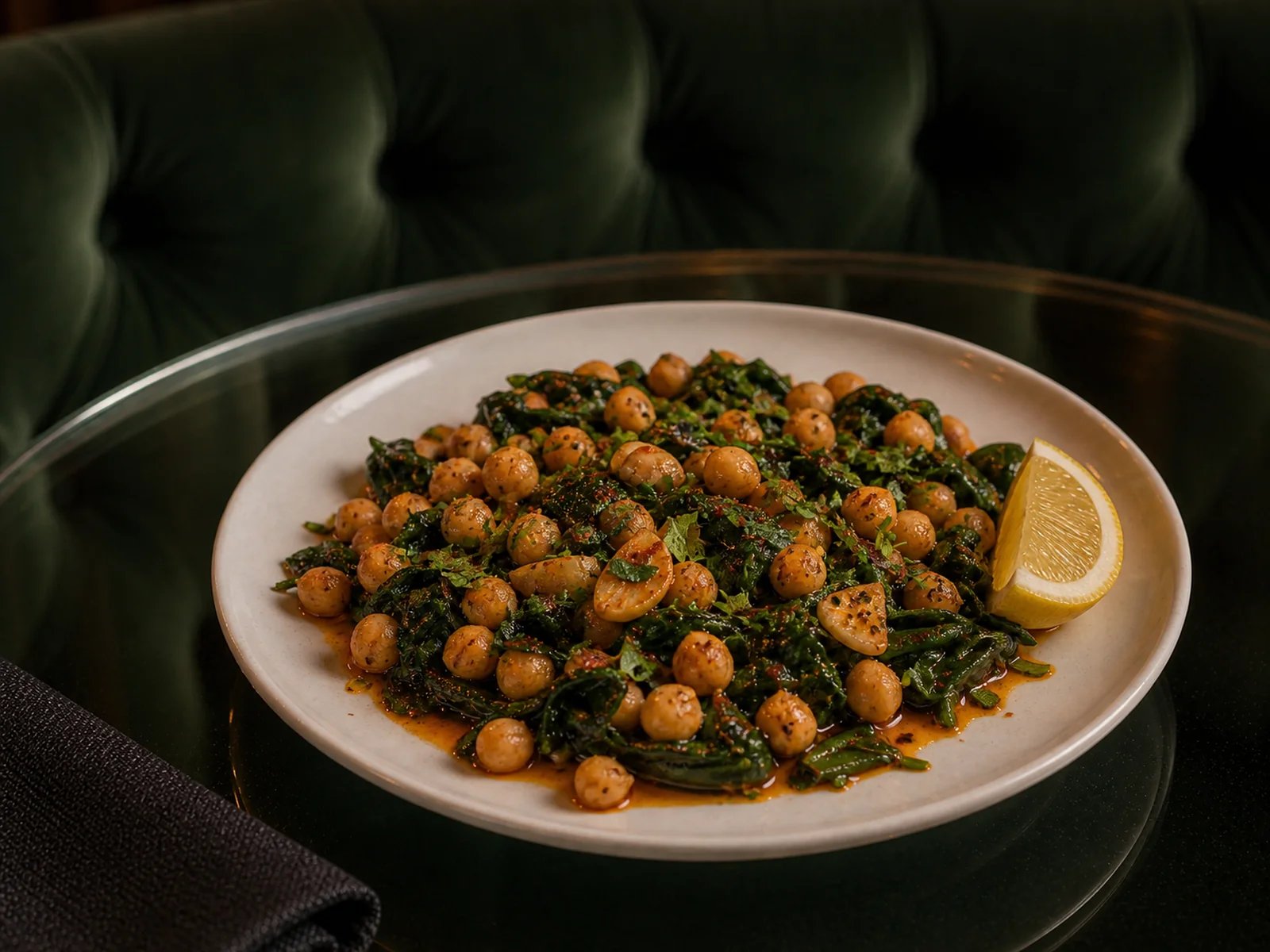 Chickpea Spinach Skillet