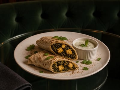Ispanaklı Paneer Dürüm